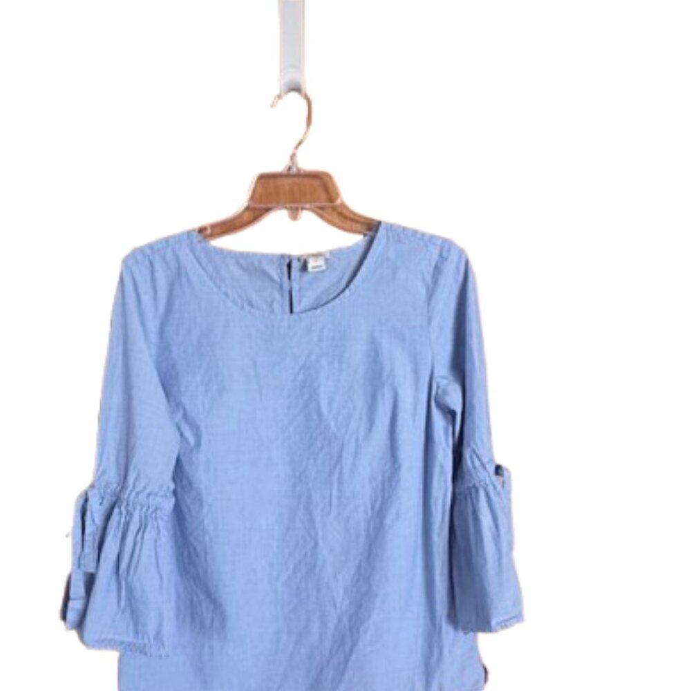 J. Crew Women's Slit Bell Sleeve Blouse Size Small (A10)